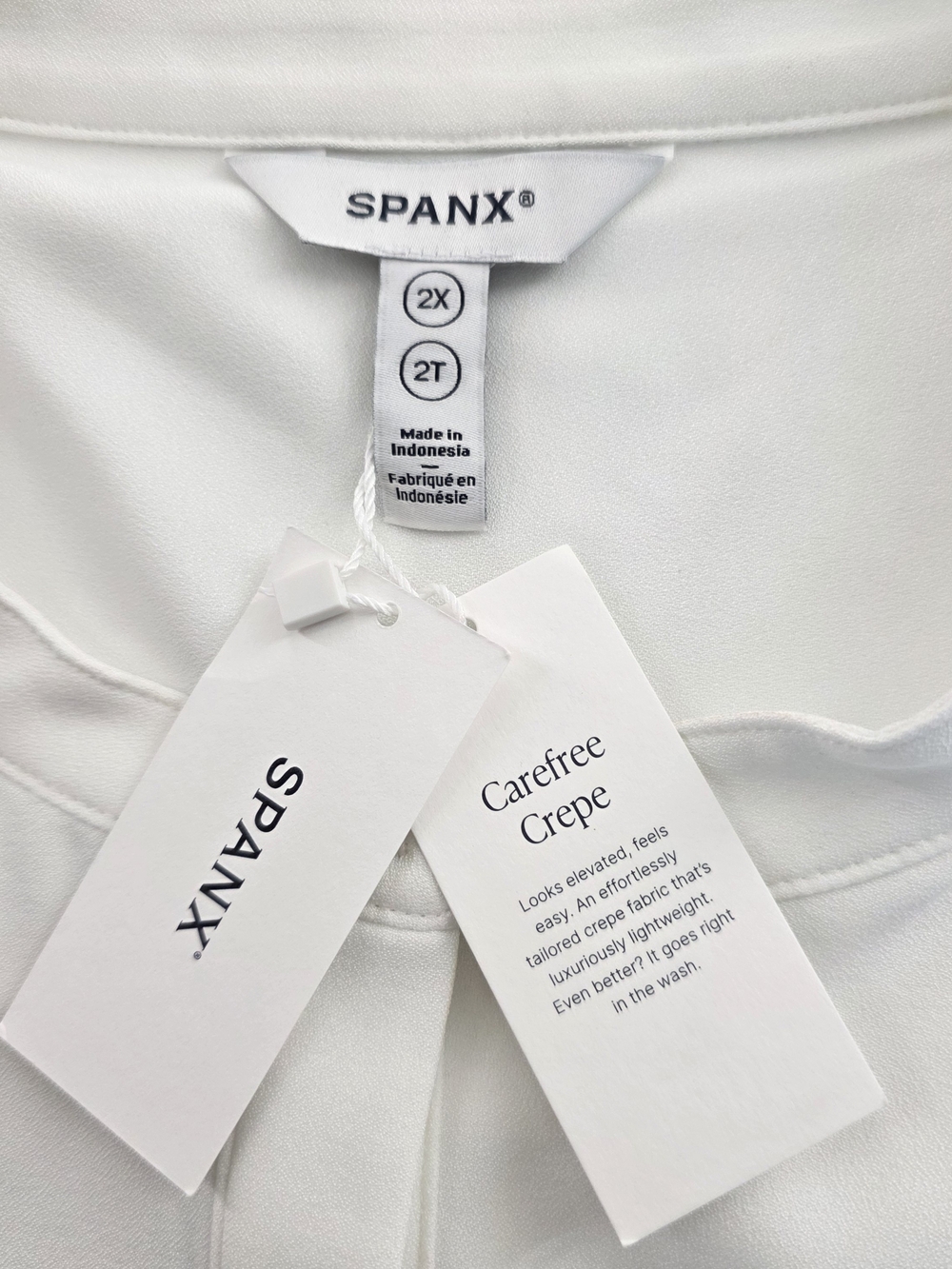 SPANX Timeless White Sleeveless Blouse 2X - Picture 6 of 6